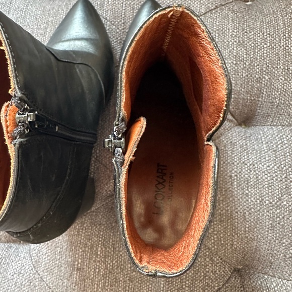 LOOKXART Collection black leather heel booties from Madrid (size 37) - Picture 6 of 7